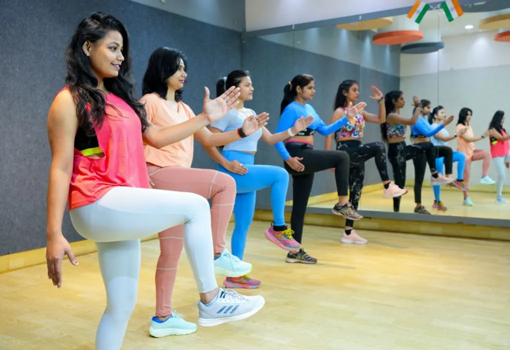Korean aerobics workout session