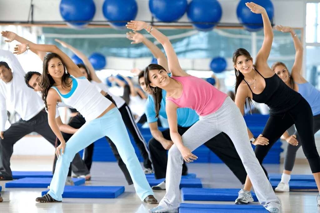 Korean aerobics workout session